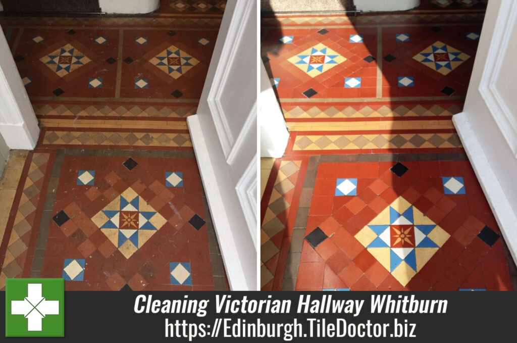 Cleaning Victorian Hallway Tiles in Whitburn