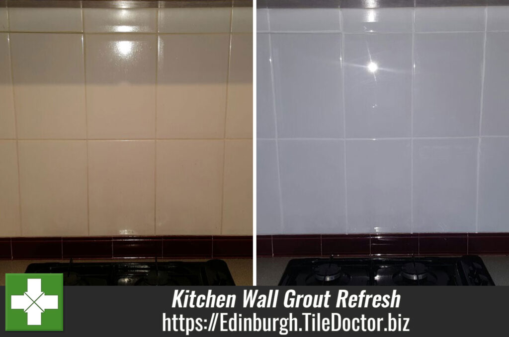 Refreshing Kitchen Wall Grout in an Edinburgh Kitchen