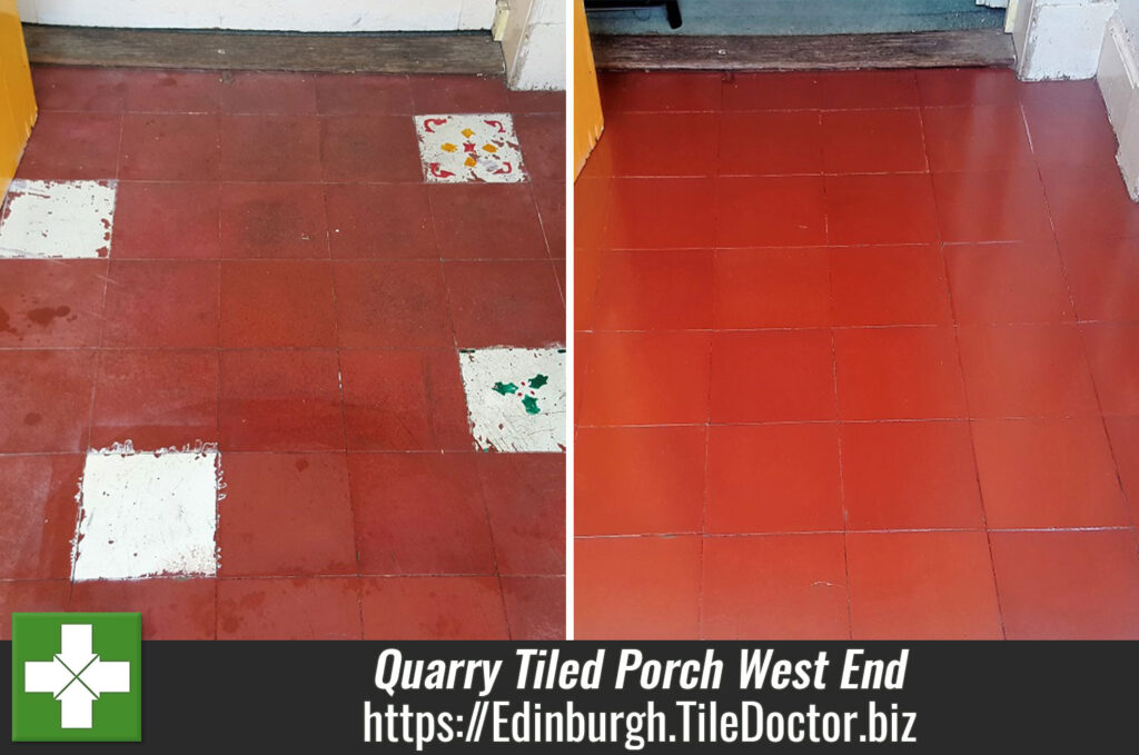 Restoring an Old Quarry Tiled Porch Floor in Edinburgh West End