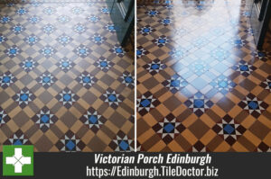 Original Victorian Tiles Refreshed With Deep Clean and Seal in Edinburgh