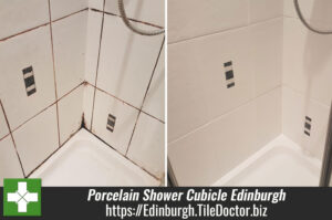 Porcelain Shower Cubicle Tiles Expertly Refreshed in Edinburgh