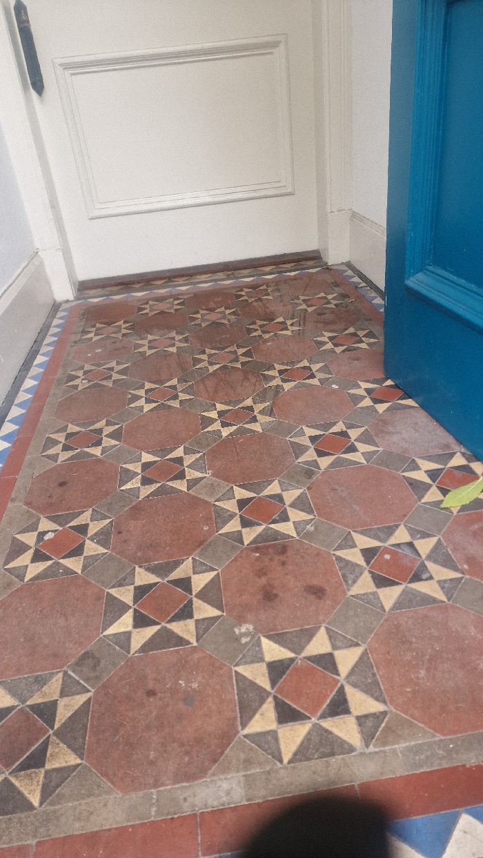 Victorian Tiled Porch Before Cleaning Edinburgh