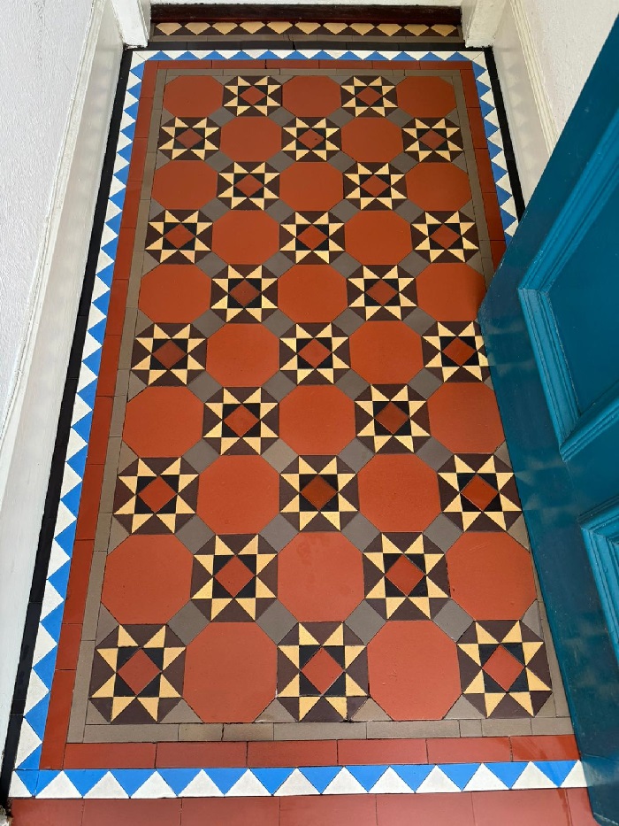 Victorian Tiled Porch Floor After Renovation Edinburgh