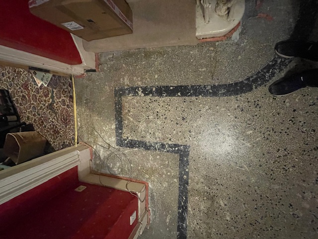 Terrazzo Hallway Floor Before Cleaning Morningside Edinburgh