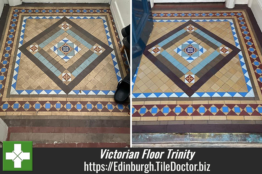 Victorian Tiled Vestibule Floor Renovation Trinity Edinburgh